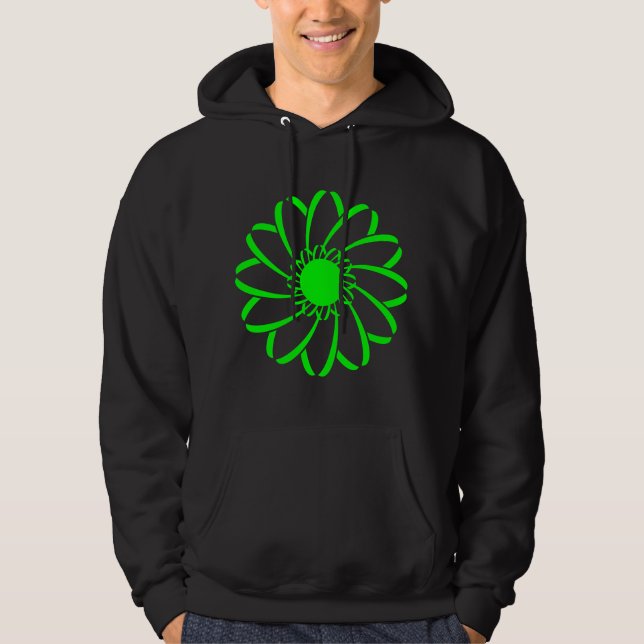 Geometrische Blume Hoodie (Vorderseite)