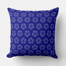 geometrische Blume in Navy und Weiß