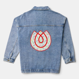 Geometrische Blume Jeansjacke