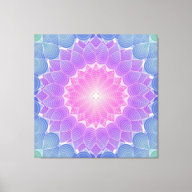 Geometrische Blume Leinwanddruck (Vorderseite)