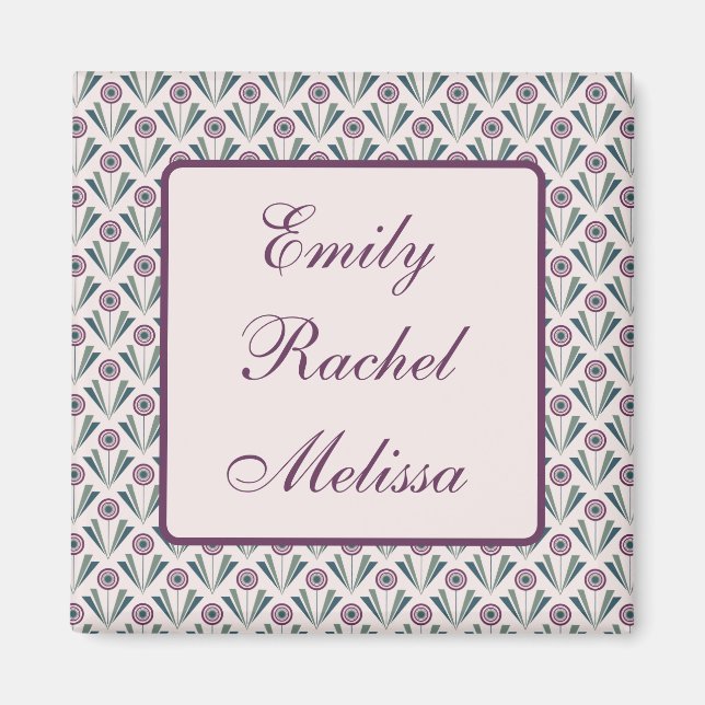 Geometrische Blume Magnet (Vorne)