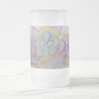 Geometrische Blume Mandala Mattglas Bierglas