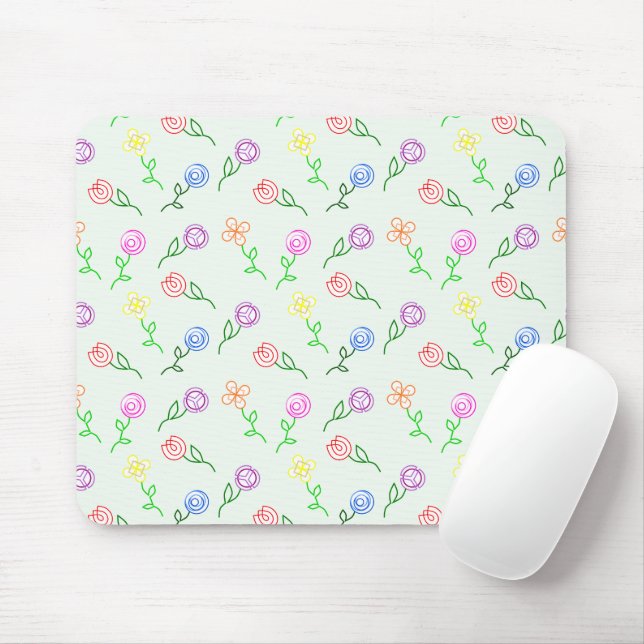 Geometrische Blume Mousepad (Mit Mouse)