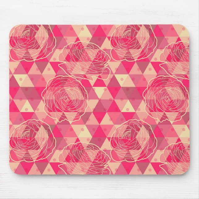 geometrische Blume Mousepad (Vorne)