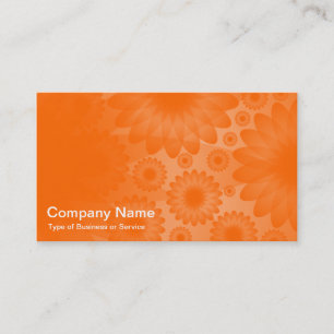 Geometrische Blume - Orange und Grau Visitenkarte