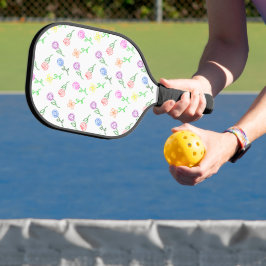 Geometrische Blume Pickleball Schläger