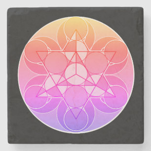Geometrische Blume Steinuntersetzer