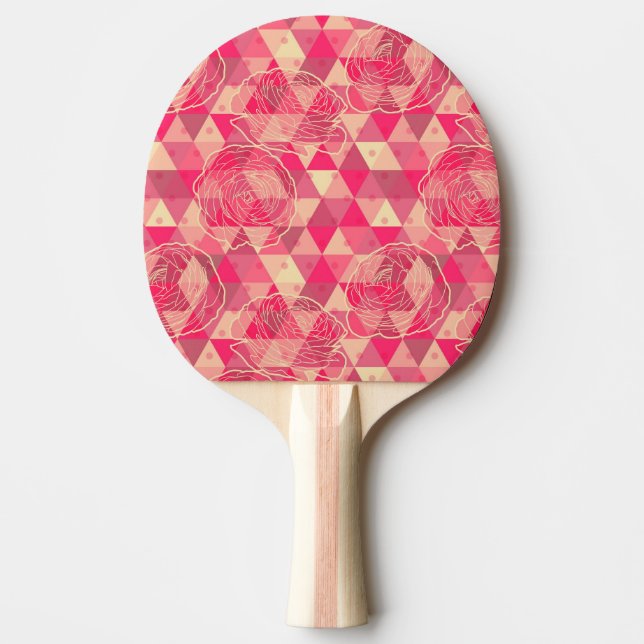 geometrische Blume Tischtennis Schläger (Vorderseite)