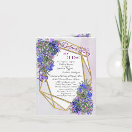 Geometrische Blume und Lavendel Einladung