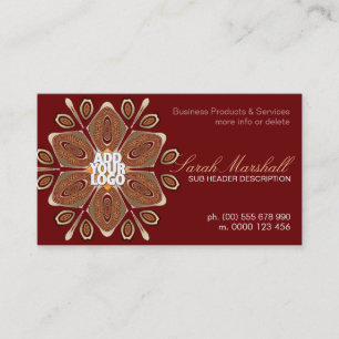 Geometrische Blume von sechs Petals mit Logo-Visit Visitenkarte