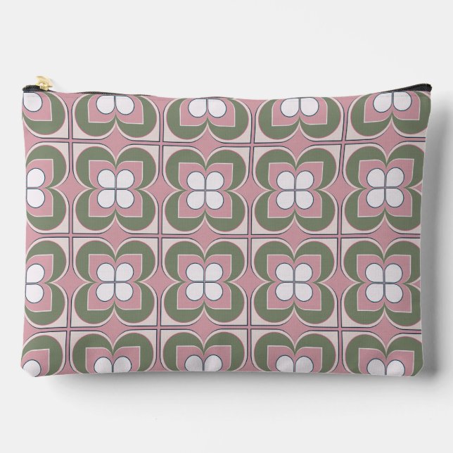 Geometrische Blume Zubehörtasche (Vorderseite)
