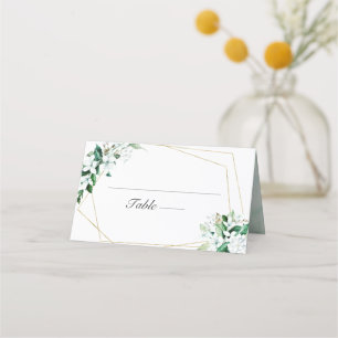 Geometrische Blumen Hochzeit Platzkarte