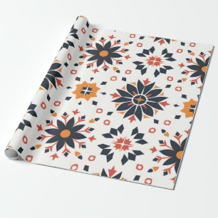 Geometrische Blütenharmonie Geschenkpapier