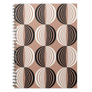 Geometrische braune Kreise Nahtloses Design Notizblock
