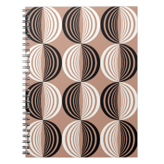 Geometrische braune Kreise Nahtloses Design Notizblock