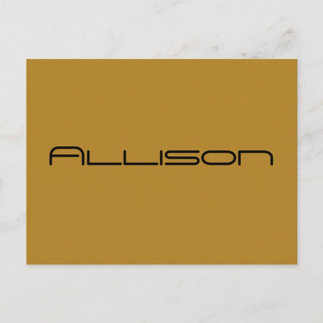 Geometrische Briefe von Allison aus Orphan Black Postkarte (Vorderseite)