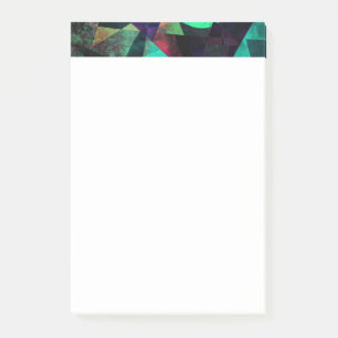 Geometrische, bunte, ursprüngliche abstrakte Kunst Post-it Klebezettel