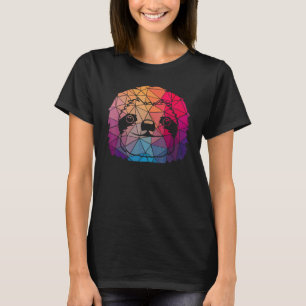 Geometrische Coole Faultier-Form Geschenk 1 T-Shirt