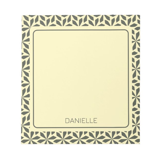 geometrische Creme Notizblock (Vorderseite)