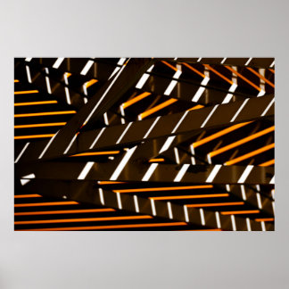 Geometrische Deckenleuchten-Architektur Poster