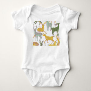 Geometrische Deers: Traditionelle Musterillustrati Baby Strampler