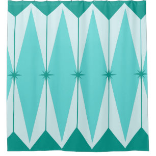 Geometrische Diamanten und Sternexplosionen Duschv Duschvorhang