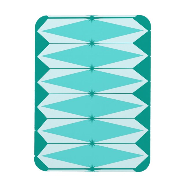 Geometrische Diamanten und Sternexplosionen Flexib Magnet (Vertikal)