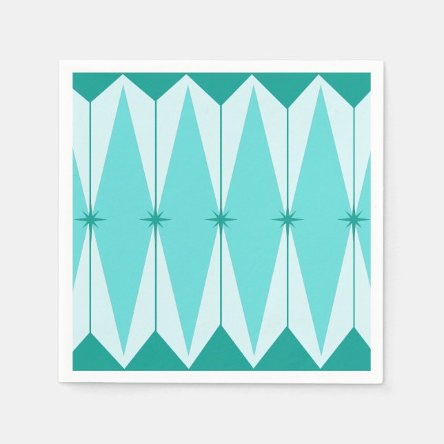Geometrische Diamanten und Sternexplosionen Papier Serviette (Vorderseite)