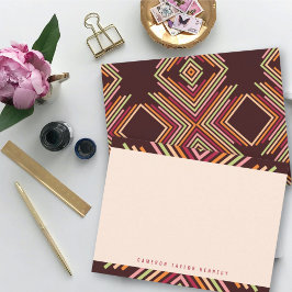 Geometrische Diamond-Mod Streifen Moderner Abschlu Dankeskarte