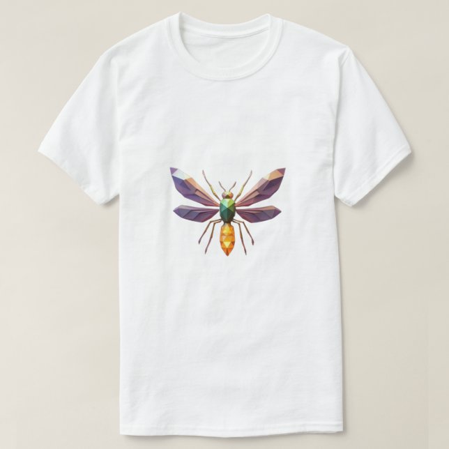 Geometrische Dragonfly T-Shirt (Design vorne)