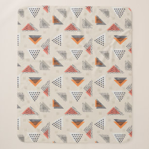 Geometrische Dreieck-Hand gezeichnetes Muster Sherpadecke