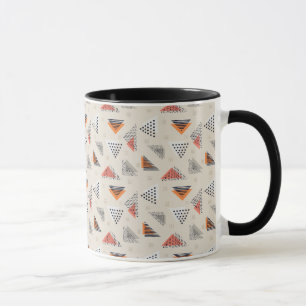 Geometrische Dreieck-Hand gezeichnetes Muster Tasse