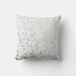 Geometrische Dreieck-koksgraues Silber Kissen