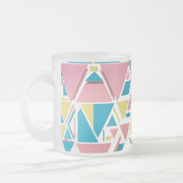 Geometrische Dreiecke auf Pastel - Moderne Retro-M Mattglastasse