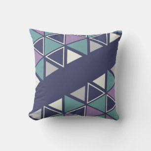 Geometrische Dreiecke für Retro Kissen