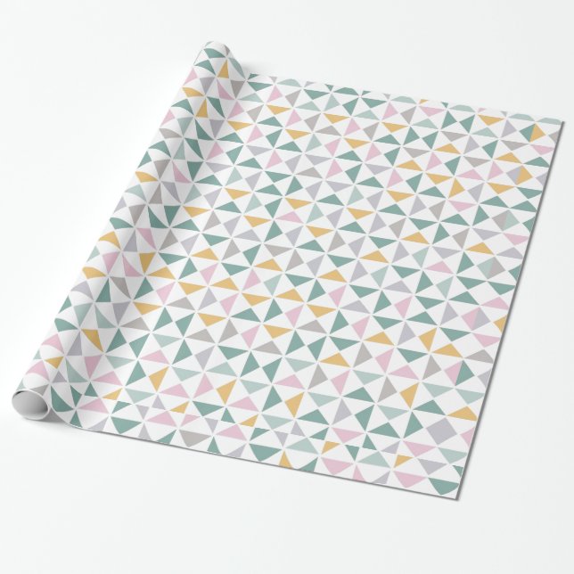 Geometrische Dreiecke Geschenkpapier (Ungerollt)