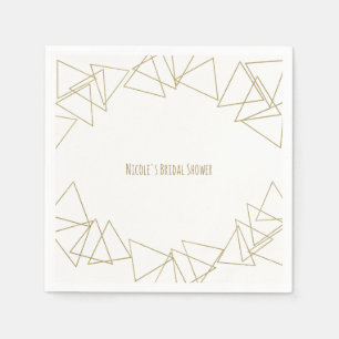 Geometrische Dreiecke Modernes Glamour Chic Party Serviette