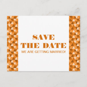 Geometrische Dreiecke Save the Date Postkarte, Ora Ankündigungspostkarte