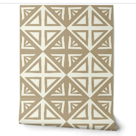 geometrische Dreiecke und Diamanten aus Bronze und Tapete