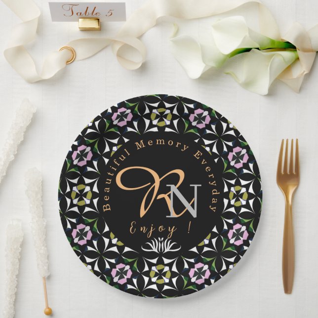 Geometrische Ebene Pappteller (Hochzeit)