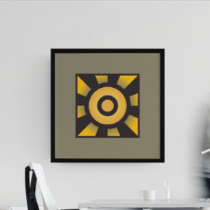 Geometrische Ebenen: Minimalistische Kreise und Li Poster