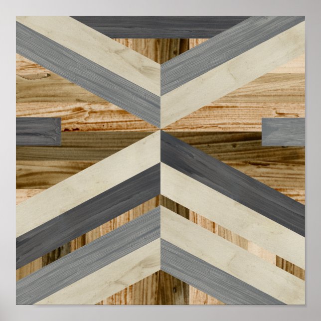 Geometrische Einlage Poster (Vorne)