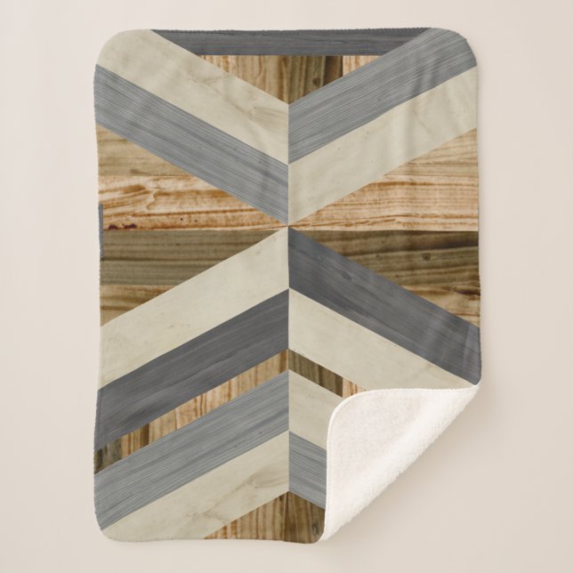 Geometrische Einlage Sherpadecke (Vorderseite)