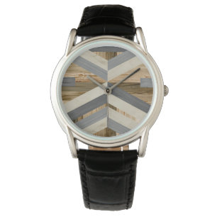 Geometrische Einlegearbeit Armbanduhr