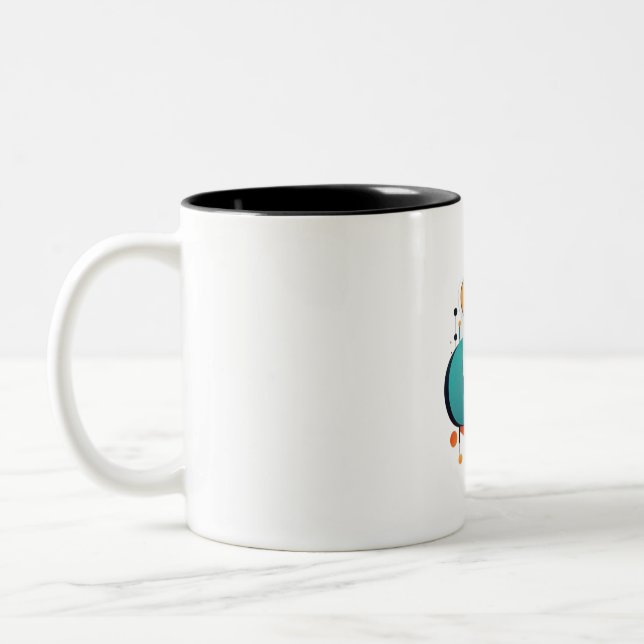 Geometrische Elegance Zweifarbige Tasse (Links)