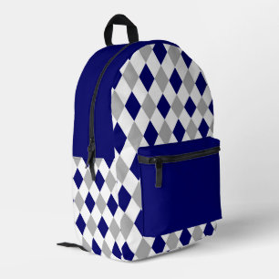Geometrische Eleganz: Diamantmuster Bedruckter Rucksack