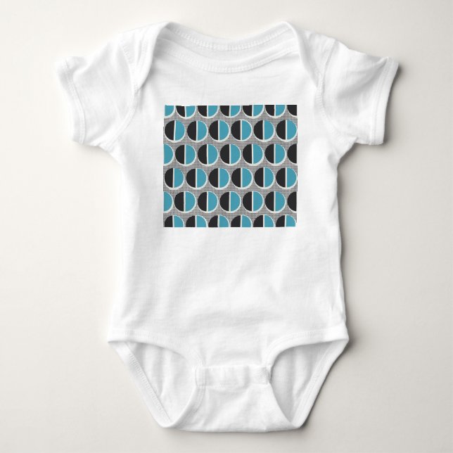 Geometrische Eleganz: Vintages Musterdesign. Baby Strampler (Vorderseite)