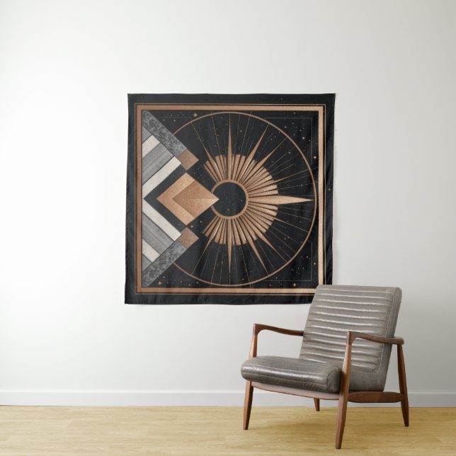 Geometrische Eleganz Wandteppich (Beispiel (Horizontal))