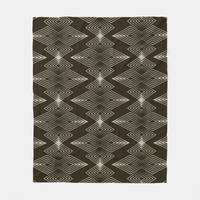 Geometrische Elemente, Vintage nahtlose Verzierung Fleecedecke (Vorderseite)