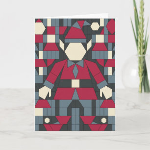 Geometrische Elf-Christmas-Karte Feiertagskarte